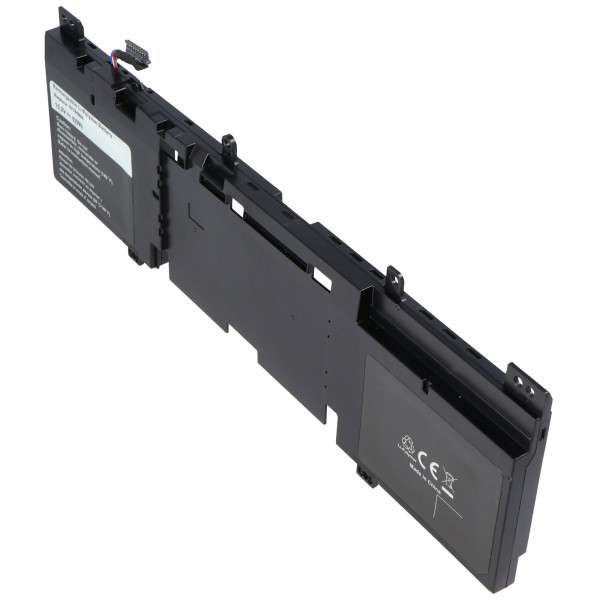 Batterij geschikt voor Dell Alienware 13-serie, ECHO 13-serie, Li-Polymer, 15,2 V, 4080 mAh, 62 Wh, ingebouwd, zonder gereedschap