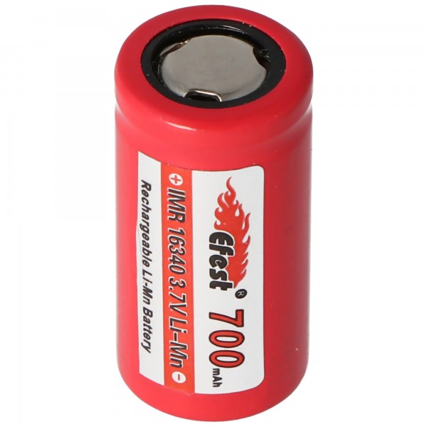 Efest IMR16340 V1 - 700 mAh 3,7 V (positieve pool plat) Li-ionbatterij