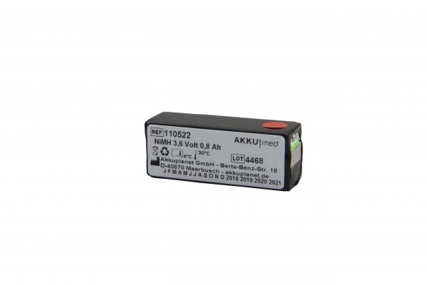 NiMH-batterij geschikt voor Novacor Diasys Integra type ACC-0750-00 3,6 volt 0,8 Ah CE-conform