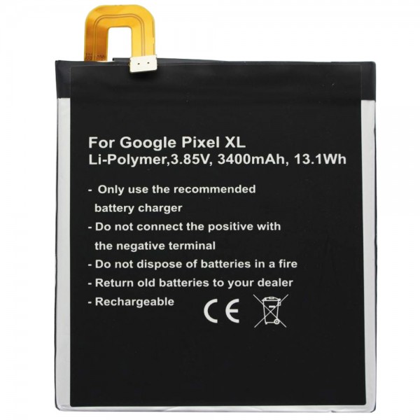 Batterij geschikt voor de Google Pixel XL-batterij 35H00263-00M, B2PW2100, Google G-2PW2100, G-2PW2100-021-B, G-2PW2200