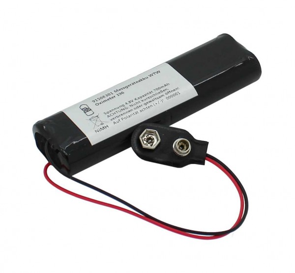 Meetapparaat batterij NiMH 4.8V 700mAh passend voor WTW Oximeter 196