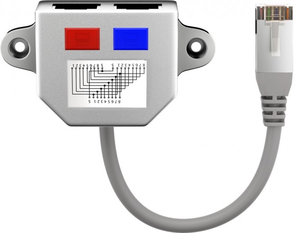 Goobay kabelsplitter (Y-adapter) - 1:1 bedrading, 1x 8-pins naar 2x 8-pins