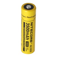 Nitecore Li-ion batterij 18650, 3,7 volt met 3500 mAh NL1835, ontlaadstroom max. 2Ah, afmetingen ca. 69,3 x 18,3 mm
