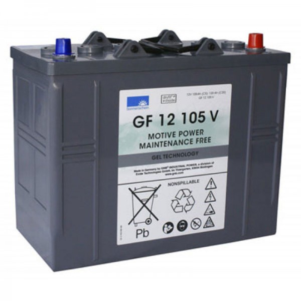 Exide Dryfit tractieblok GF 12105 V GF12105V 12 Volt 105 Ah 345 x 174 x 283 mm A-Pol-connector