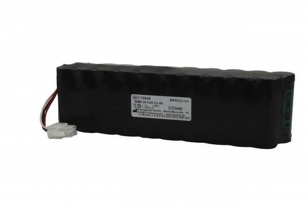 NiMH-batterij geschikt voor Hill Rom Lifter Liko / Golvo 8000/8008 24 volt 2,5 Ah O.Nr.: 2006107 - 4 pol. CE-conforme connector