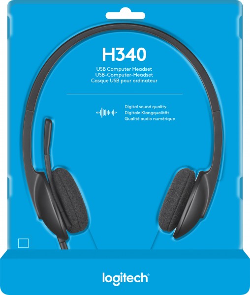 Logitech Headset H340, USB, stereo zwart, retail