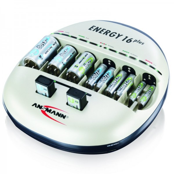Ansmann Energy 16 plus laad- en onderhoudsstation voor 1-12 Micro AAA, Mignon AA-batterijen