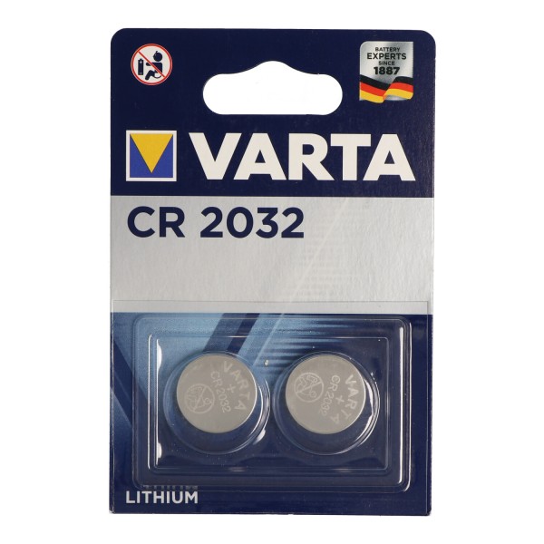 Varta CR2032 in een 2-pack blister IEC CR2032 20 x 3,2 mm