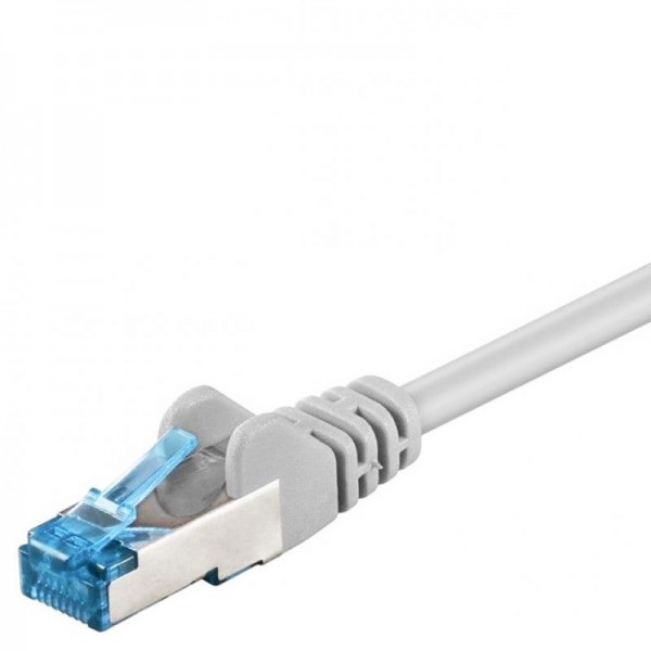 LAN / netwerkkabel dubbel afgeschermd voor het aansluiten van uw netwerkcomponenten met 2x RJ45-stekkers, slechts 25 cm lang