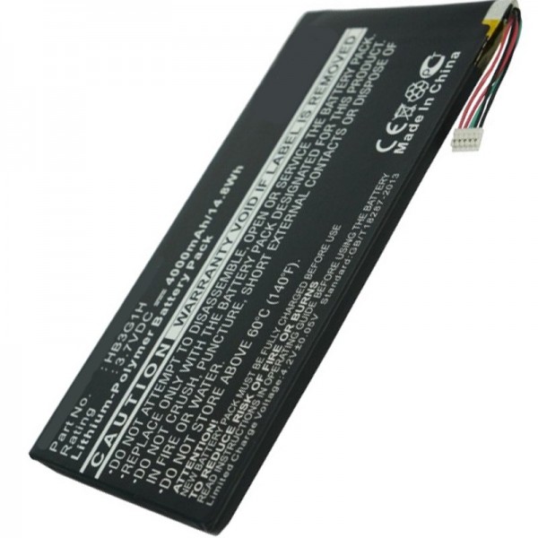Huawei HB3G1H voor Huawei Mediapad, MediaPad S7-301w replica-batterij