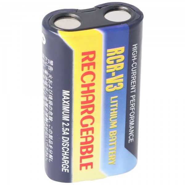 Li-ionbatterij RCR-V3, 1100mAh, LB-01, CRV3, CR-V3, RCRV3 kan alleen worden opgeladen met de juiste lader