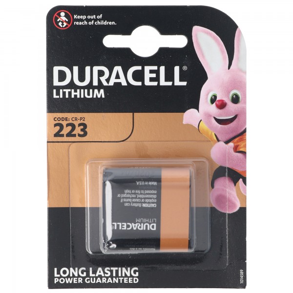 Duracell fotobatterij CR-P2 CRP2 Ultra DL223 Lithium 6V, 1400mAh in een blister van 1