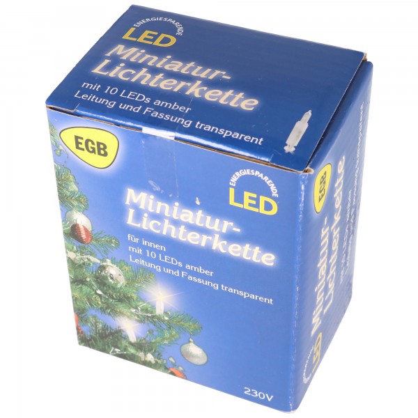EGB LED-lichtketting 10 LED's transparant / oranje