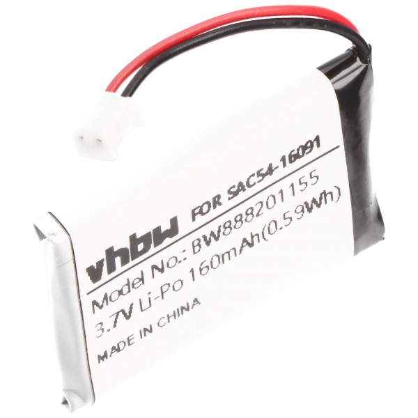 Batterij voor SportDOG SBC-R blafhalsband vervangt SAC54-16091, 160mAh