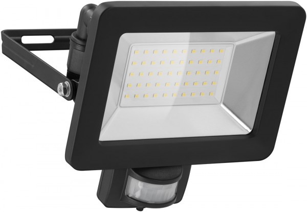 Goobay LED buitenspot, 50 W, met bewegingsmelder - met 4250 lm, neutraal wit licht (4000 K), PIR sensor met AAN/UIT functie en M16 wartel, geschikt voor buitengebruik (IP44)
