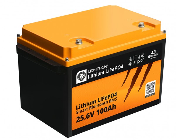LIONTRON LiFePO4 batterij Smart BMS 25.6V, 100Ah - volledige vervanging voor 24 volt loodaccu's
