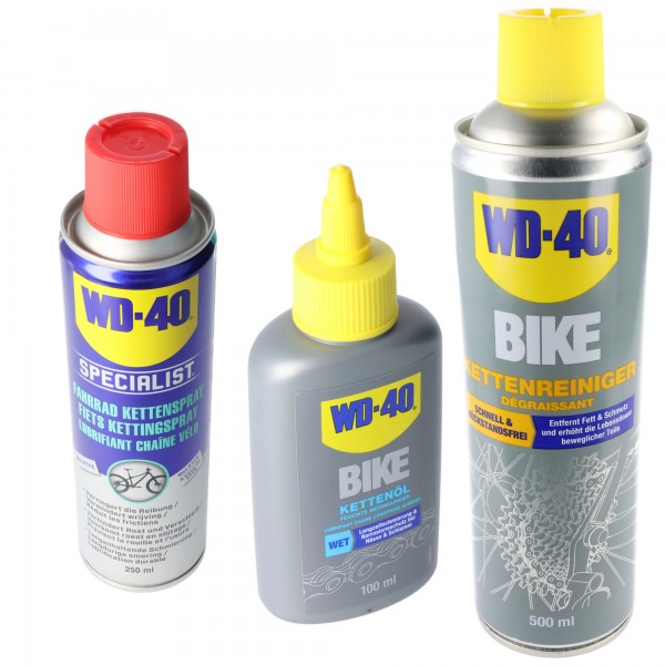 WD-40 FIETSreinigingsset, 3-delig, ideaal voor het reinigen en verzorgen van uw fiets