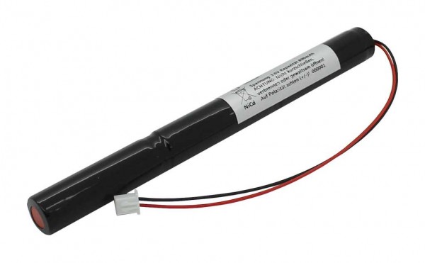 Noodverlichting batterij NiCd 3.6V 800mAh L1x3 Mignon AA met 150mm kabel en stekker