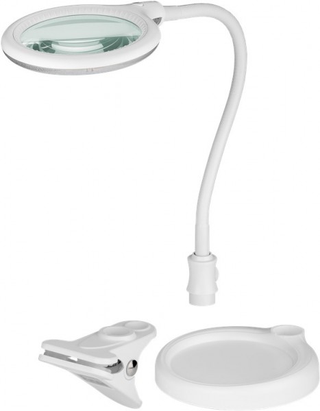 Goobay LED Statief/Klem Vergrotende Lamp 6W - 480lm 100mm Glazen Lens 1.75x Vergroting 3 Dioptrie