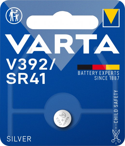 Varta Batterij Zilveroxide, Knoopcel, 392, SR41, 1.55V Elektronica, Retail Blister (1-Pack)