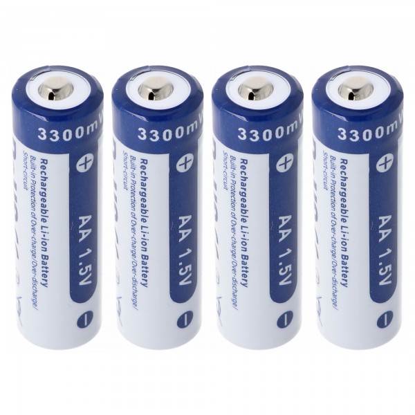 4x AA 1,5V 3300mWh standaard 2000mAh lithium-ionbatterij, alleen oplaadbaar 1,5V met speciale oplader