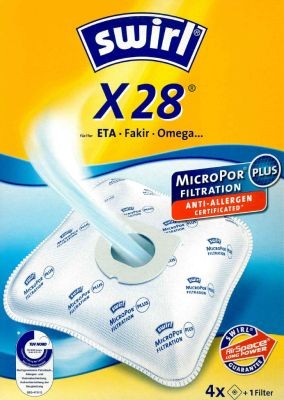 Swirl stofzuigerzak X28 MicroPor Plus voor ETA-, Fakir- en Omega-stofzuigers