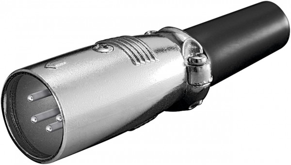Goobay microfoonconnector, XLR-connector (4-pins) - met geschroefde trekontlasting
