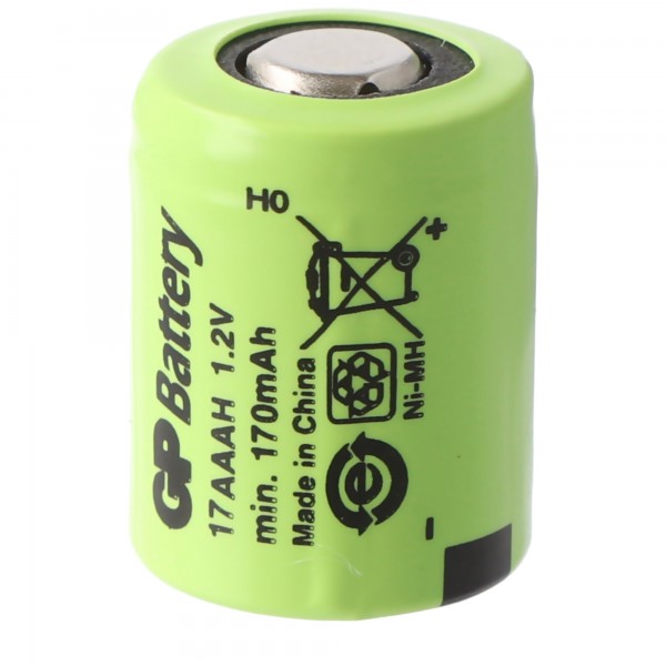 GP 1 / 3AAA NiMH-batterij 1/3 AAA 170 mAh GP17AAAH 14,1x10,4 mm | GP-batterij | Industriële batterij | Accumulator | Akku-Shop Nederland