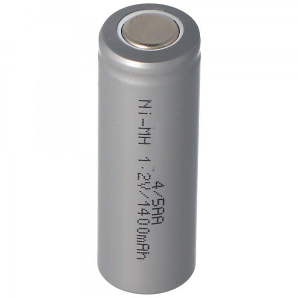 AccuCell Ni-MH-batterij 1,2 V 1400 mAh 4 / 5AA zonder soldeertag 43 x 14,5 mm