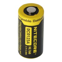 CR123A NiteCore 16340 Li-ionbatterij 2 / 3A-cel voor 3,7 volt lampen 650mAh