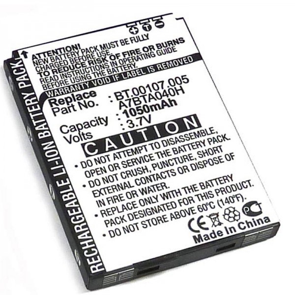 AccuCell-batterij geschikt voor Acer beTouch E100 1050mAh / 3.9Wh