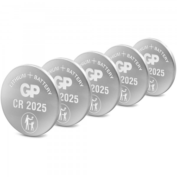 CR2025 GP lithium knoopcel 3V 5 stuks