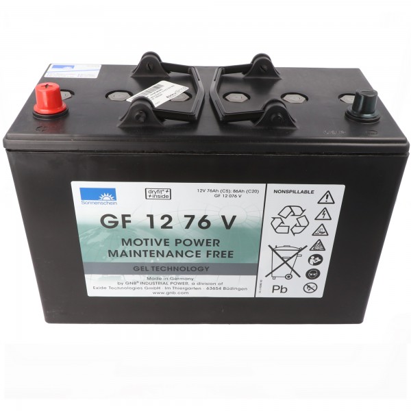 Exide Dryfit tractieblok GF 12 076 V loodbatterij met A-pool 12V, 76000 mAh