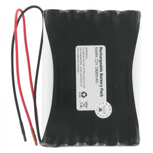 Replica-batterij als een NiMH-batterij voor het Geze 12V-batterijpakket met kabel