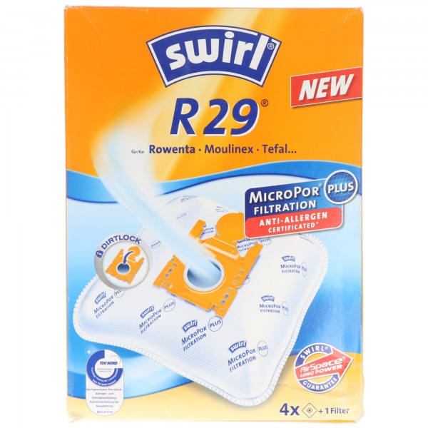 Swirl stofzuigerzak R29 MicroPor Plus voor Rowenta, Moulinex en Tefal stofzuigers