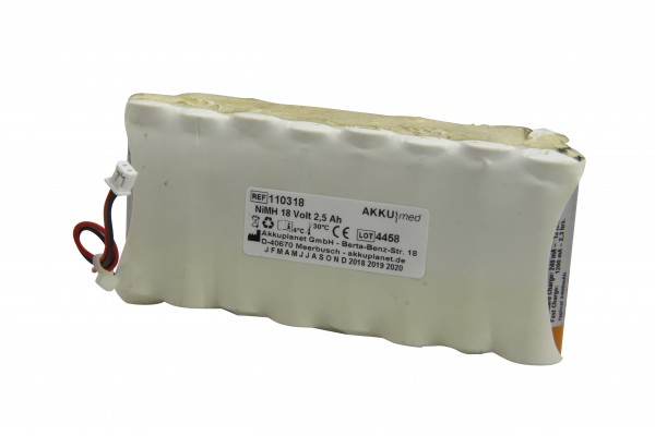 NiMH-batterij geschikt voor Atmos-zuigpomp Wound S 041 18 volt 2,5 Ah CE-conform