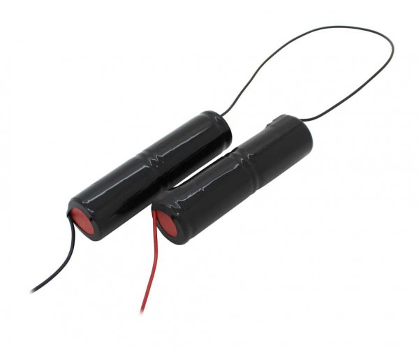 Noodverlichting batterij NiMH 4.8V 4000mAh L2x2 Baby C met 200mm kabel aan beide kanten vervangt RPower 4.8V 5000mAh