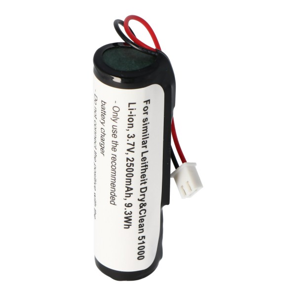 Batterij geschikt voor Leifheit Dry & Clean 51000, Li-ion, 3.7V, 2500mAh, 9.3Wh