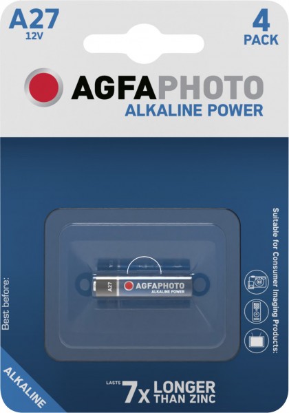 Agfaphoto Batterij Alkaline, LR27, V27A, 12V voeding, retailblister (1-pack)