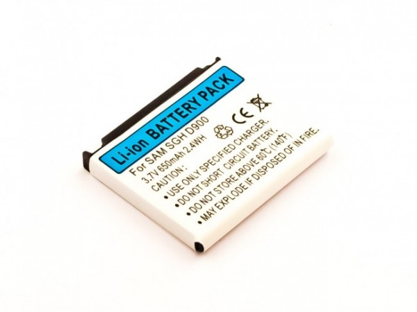Batterij geschikt voor Samsung SGH D900, Li-ion, 3.7V, 650mAh, 2.4Wh