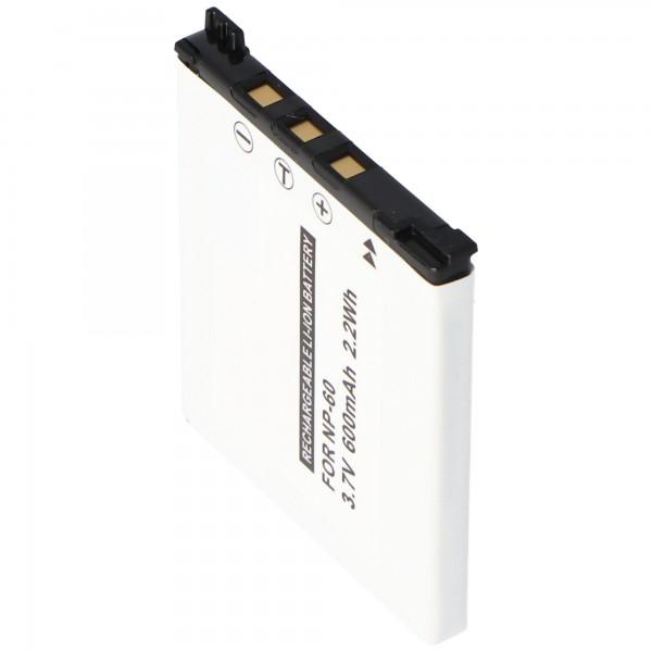 AccuCell-batterij geschikt voor Casio NP-60-batterij met max. 720mAh