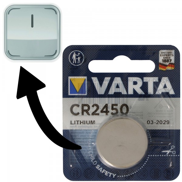 Batterij geschikt voor Ledvance SMART + Switch, Osram SMART + Switch dimmer 1x Varta CR2450 lithium batterij IEC CR 2450