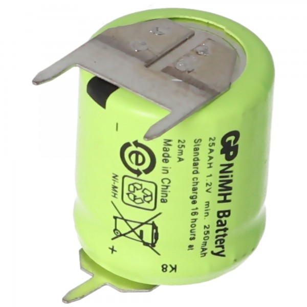 Accu geschikt voor Sanyo N-110AA batterij NiCd 1/3 AA Mignon met 3-voudige print +/-