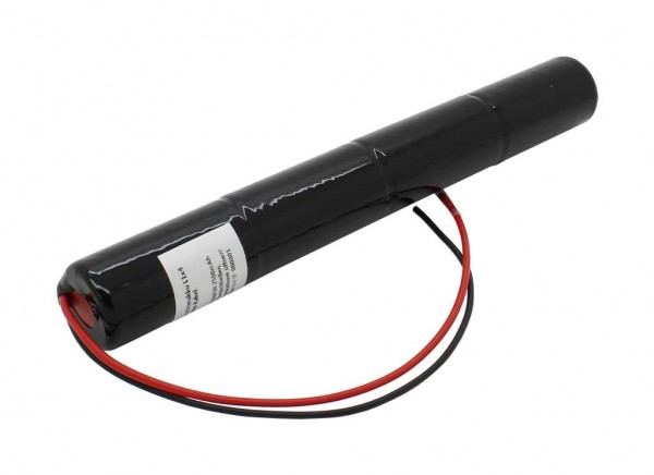 Noodverlichting batterij NiCd 4.8V 2500mAh L1x4 Baby C met 200mm kabel