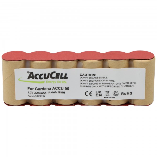Accu geschikt voor Gardena ACCU 90, ACCU90 batterij NiMH Accu90, Gardena 8804, 8804-20