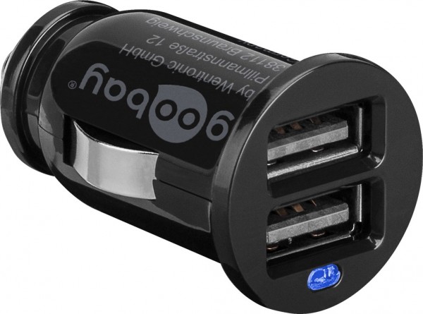 Goobay Micro USB auto-oplaadset (12W/2.4A) - auto-oplaadadapter en micro-USB-kabel 1,0m (zwart)