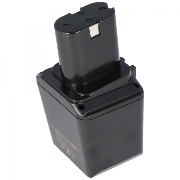 Batterij geschikt voor de Bosch batterij 2 607 300 002 vlakke zijde, oude versie 9,6 volt 2000 mAh
