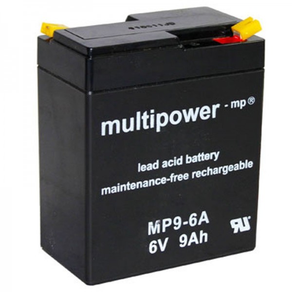 Multipower lood-zuur batterij MP9-6A, HPS-682F, FG10801, WP9-6A batterij