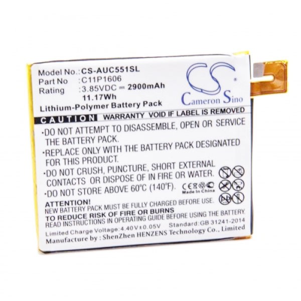 Batterij geschikt voor de Asus Zenfone 3 laserbatterij ZC551KL, 0B200-02250000, C11P1606, C11-P1606