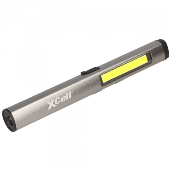 LED-zaklamp met extra UV- en laserlicht en LED-lichtbalk aan de zijkant, magnetische clip, geïntegreerde batterij en USB-C-oplaadfunctie